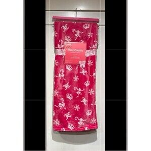 Juicy Couture Pink Christmas throw Blanket